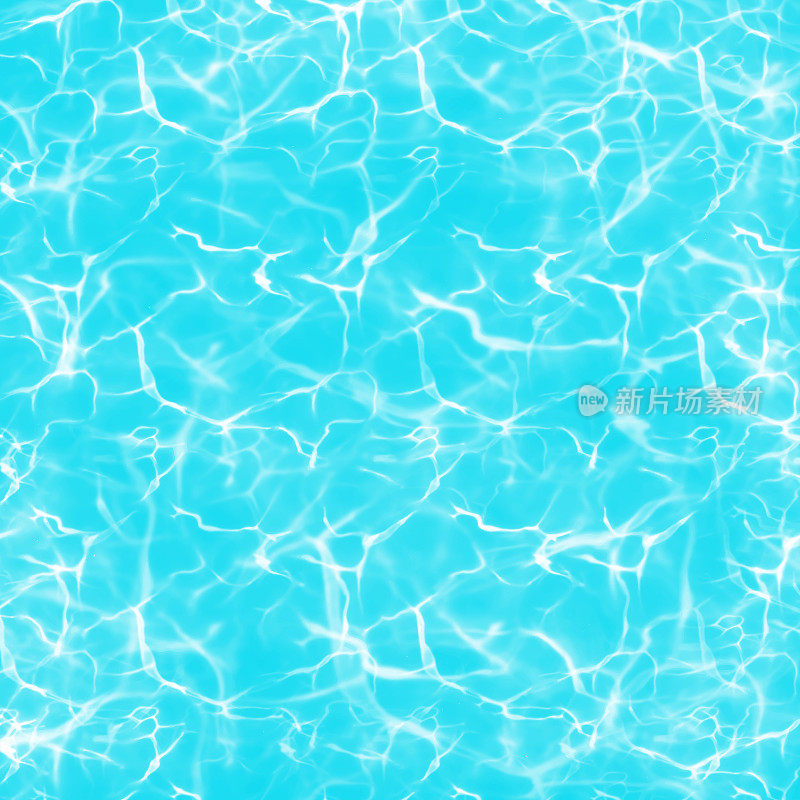 Blue Pool Water Surface with Sun Glare and Waves. Realistic Vector Background Illustration. Tropical background, tropical design element, summer concept